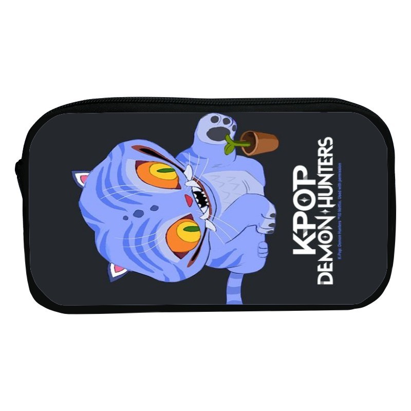 新品印花猎魔女团K-POP笔袋卡通文具袋Huntrix Kpop小学生收纳包|undefined
