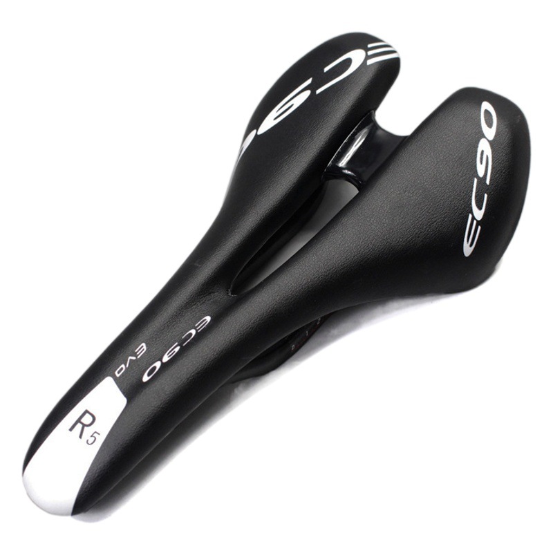 EC90 rayo cojín hueco de fibra de carbono arco Saddle Road fibra de carbono completa hecho a sí mismo cojín bolsa de asiento de la bicicleta