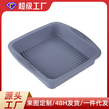 方形硅胶模具烘焙工具食品级耐高温空气炸锅烤盘硅胶蛋糕模具批发