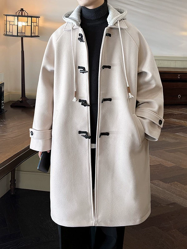 Winter long woolen coat, hoody, trench coat, jacket