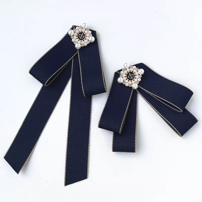 Retro bow tie, uniform, accessory lapel pin, shirt pearl with bow, brooch, Korean style, direct factory sales