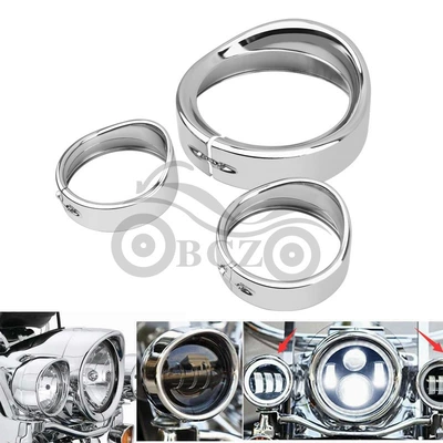 Harley motorcycle accessories 7 inch 4.5 inch modified sun visor type decorative cover fog lamp brim lampshade