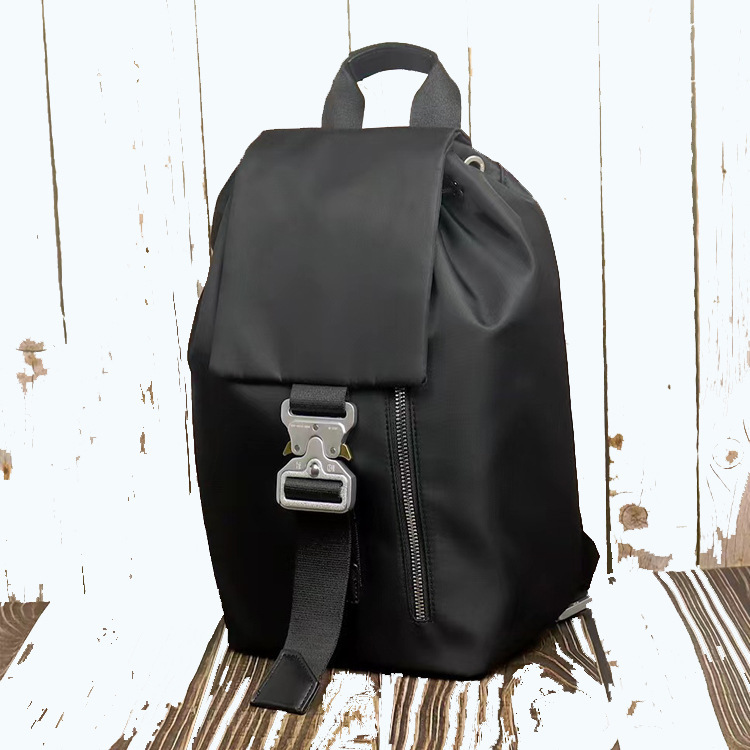 1017alyx小型リュックサック黒メンズハイストリートファッションヒップホップ戦术シングル肩リュックサック学生バッグ|undefined