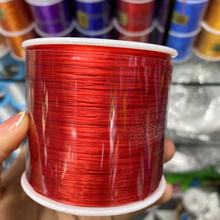 500米diy佛珠水晶串珠大卷韩国造扁形水晶线松紧线弹力线绳批发