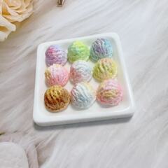 ミニアイスクリームボールマカロングラデーションクリームボール樹脂アクセサリー diy 携帯電話ヘアアクセサリーヘアピンスクールバッグペンダント