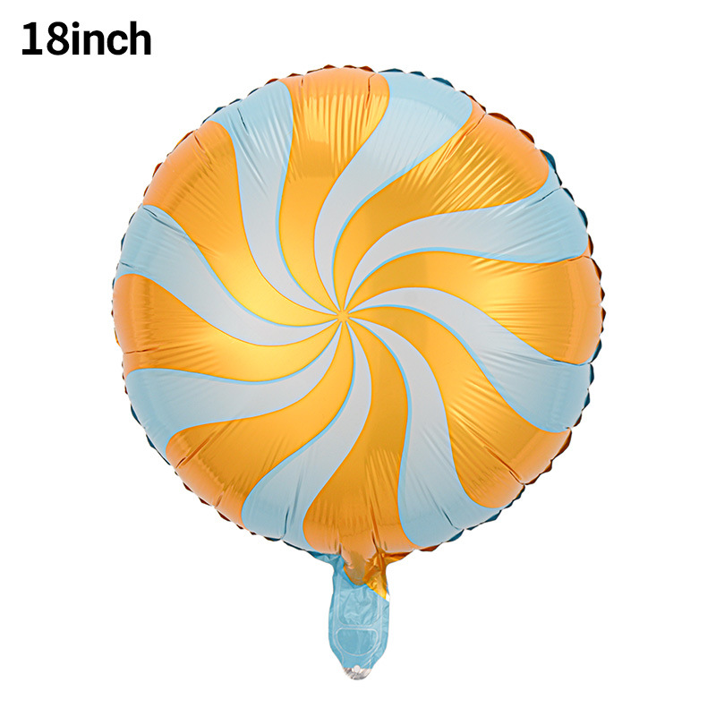 18 pulgadas dulces molino de viento globo de película de aluminio fiestas de cumpleaños de niños molino de viento diseño de globo al por mayor