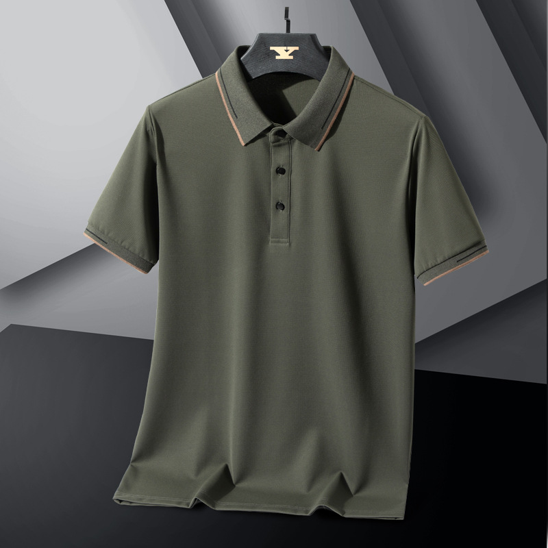 2024 verano nuevo estilo libre de calor polo camisa de lujo ligera de negocios polo casual camisa deportiva de manga corta gran por mayor