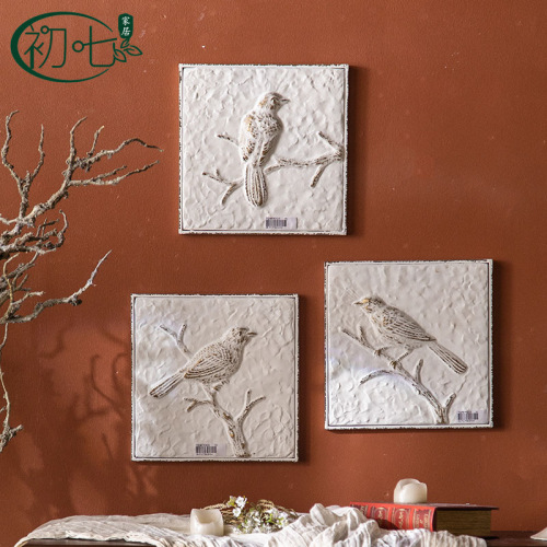 Wabi-Sabi Style Retro Entrance Iron Art Decor 3D Relief Wall Art for Guesthouse Sofa Background Wall Decoration