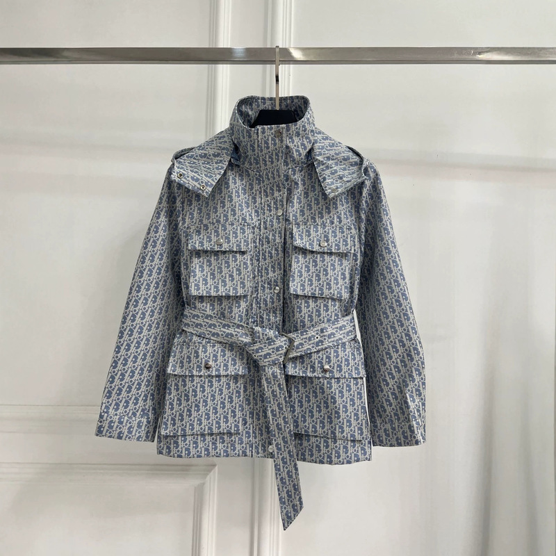 Dior Version Export Transshipment Warehouse Hot-Selling Items in Stock Dior Jacquard Monogram Jacket Dress Trench Coat Dior Version Export Transshipment Warehouse Hot-Selling Items in Stock Dior Jacquard Monogram Jacket Dress Trench Coat