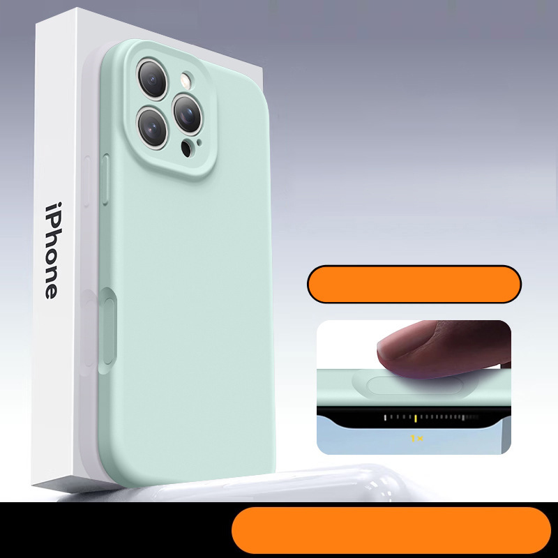 Nueva funda integrada con botón de cámara de silicona líquida, compatible con iPhone 14, iPhone 17, botón de cámara con IA, iPhone 15.