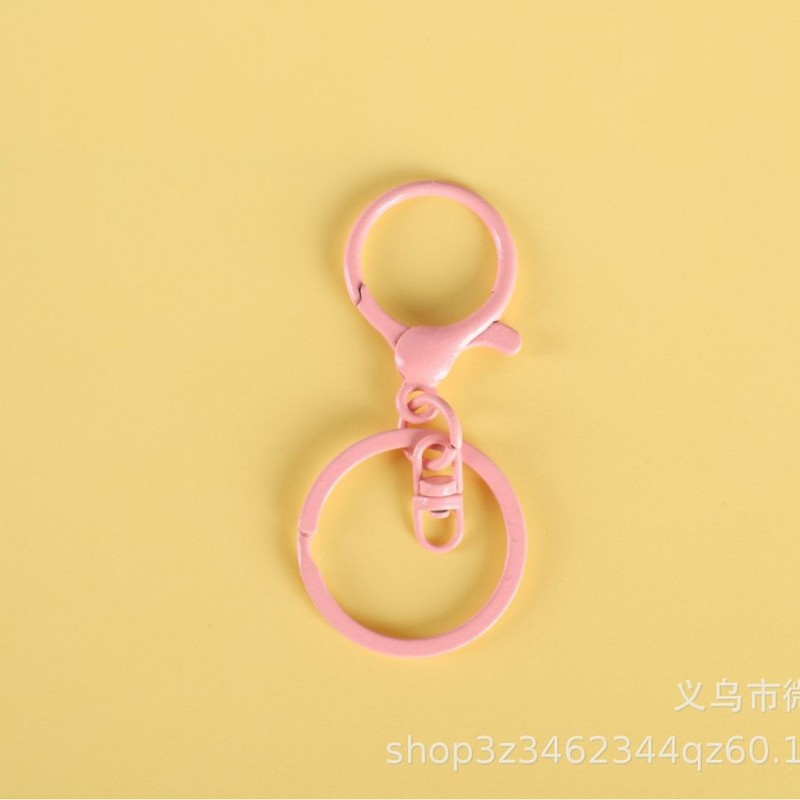 彩色烤漆钥匙圈锌合金8字龙虾扣3件套DIY钥匙扣箱包玩具挂扣配件|undefined