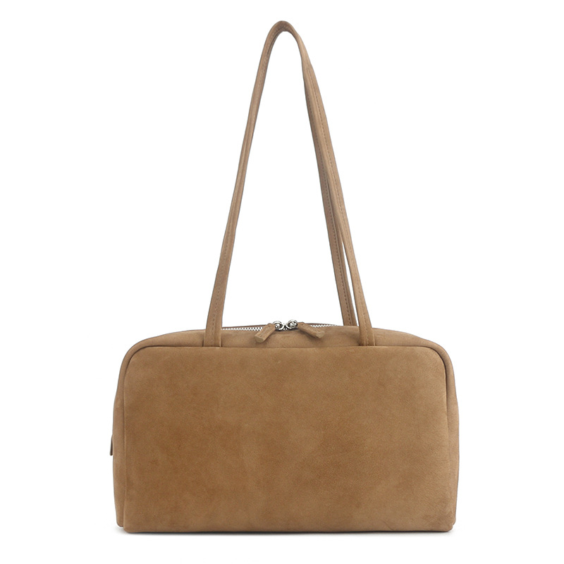 Fall/Winter Row Astra first-layer suede shoulder underarm bowling bag, niche high-end commuter handbag for women
