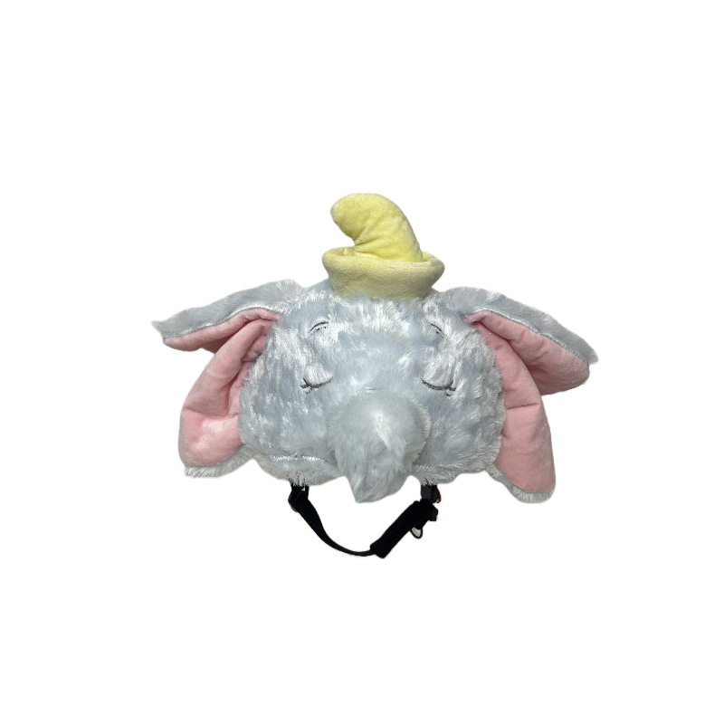 Casco de esquí de peluche muñecas bordadas tridimensionales lindas para niños niñas casco decoración de dibujos animados nueva decoración