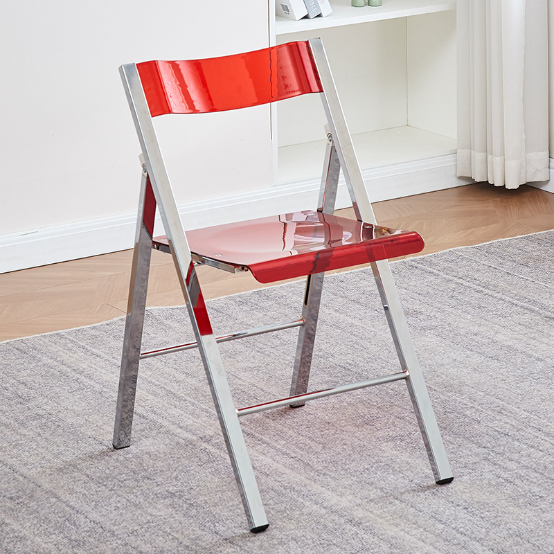 투명한 빨간색 (도금 된 다리)