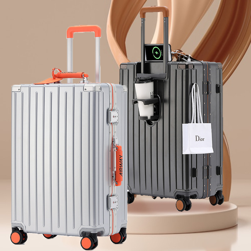 Multifunctional Aluminum Frame Trolley Case PC Hard Case Female 20-inch Boarboard Case Luggage Combination Lock Universal Wheel Suitcase Male Multifunctional Aluminum Frame Trolley Case PC Hard Case Female 20-inch Boarboard Case Luggage Combination Lock Universal Wheel Suitcase Male