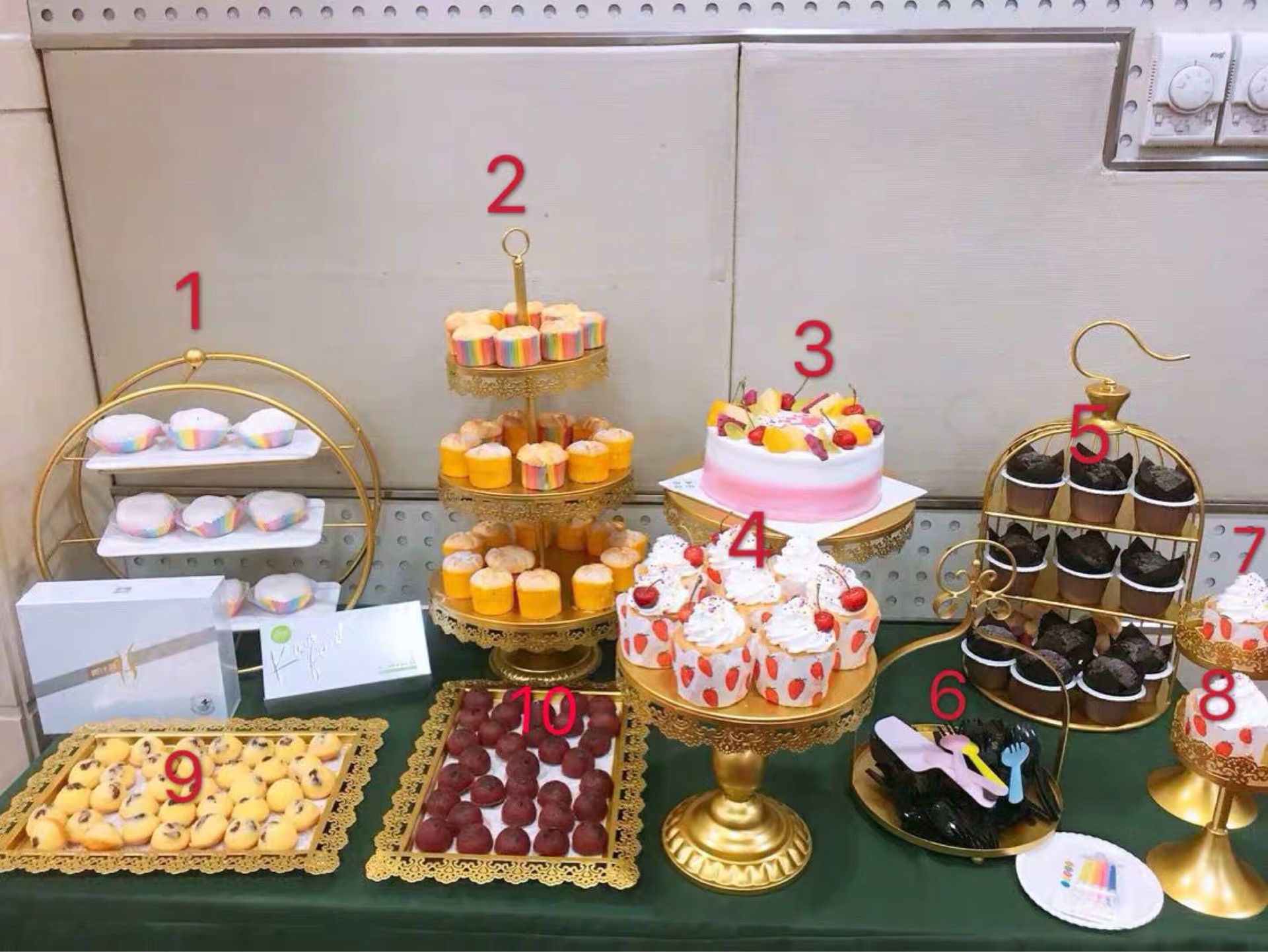 Estilo europeo té de la tarde Merienda stand creativo boda postre Mesa decoración postre pastelería pastel soporte de comida fría soporte de exhibición