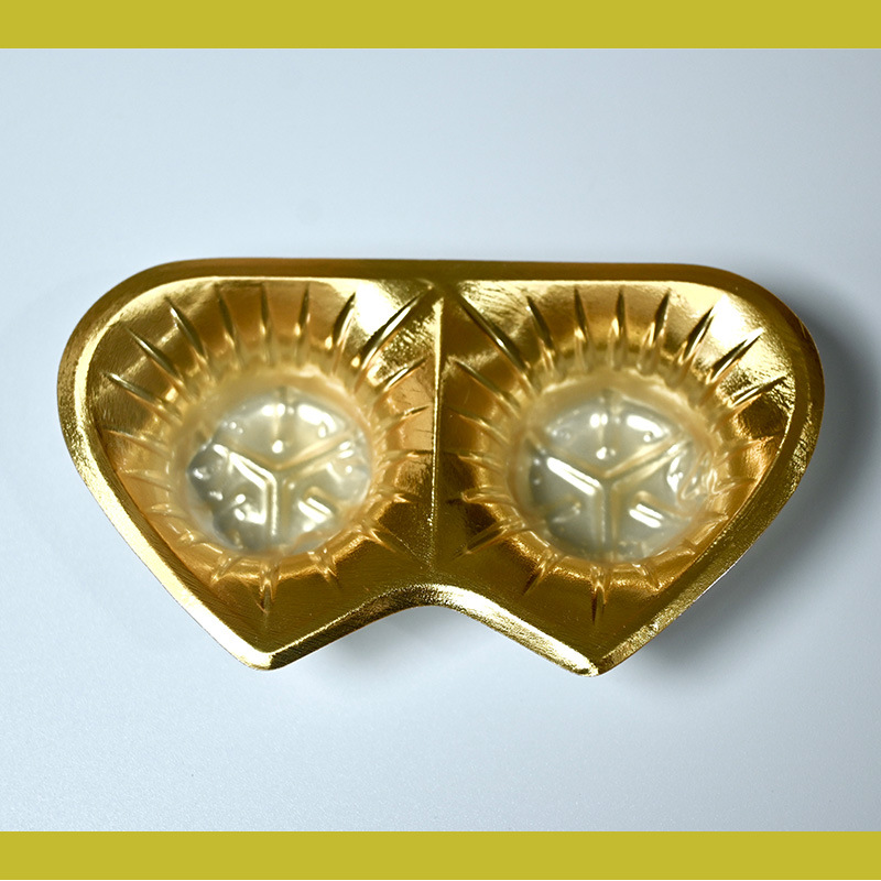 Caja de plástico con forma de corazón de 2 cápsulas, caja de regalo de boda, dulces de chocolate, caja de regalo de mano.