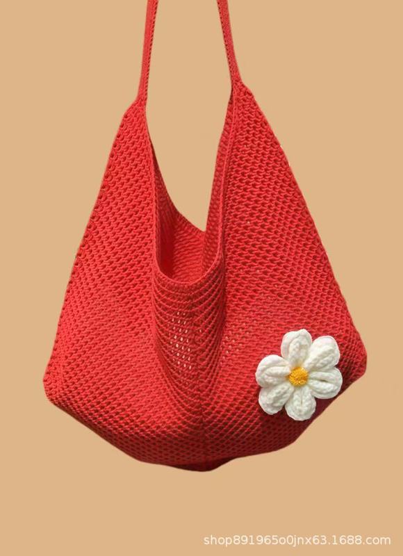 新しい夏の人気の女性用織バッグ、手持ちの織バッグ、ファッショナブルでスタイリッシュなショルダーメッシュバッグ、海辺の旅行用ストローバッグ|undefined