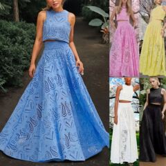ヨーロッパとアメリカのアマゾン貿易クロスボーダー婦人服カジュアルファッションノースリーブポケットロングスカートドレスツーピーススーツ女性用