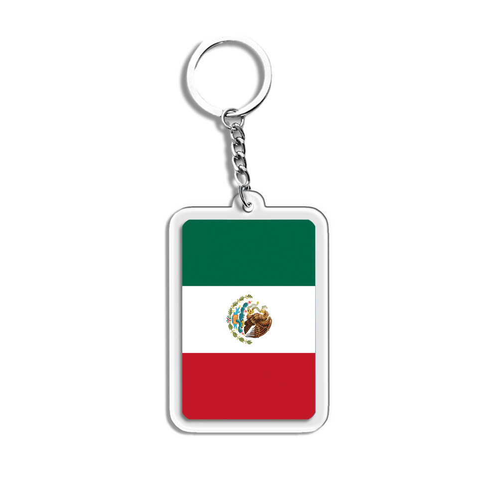 Colgante acrílico bandera nacional personalidad colgante creativo suministro transfronterizo fan decoración colgante conmemorativo llavero