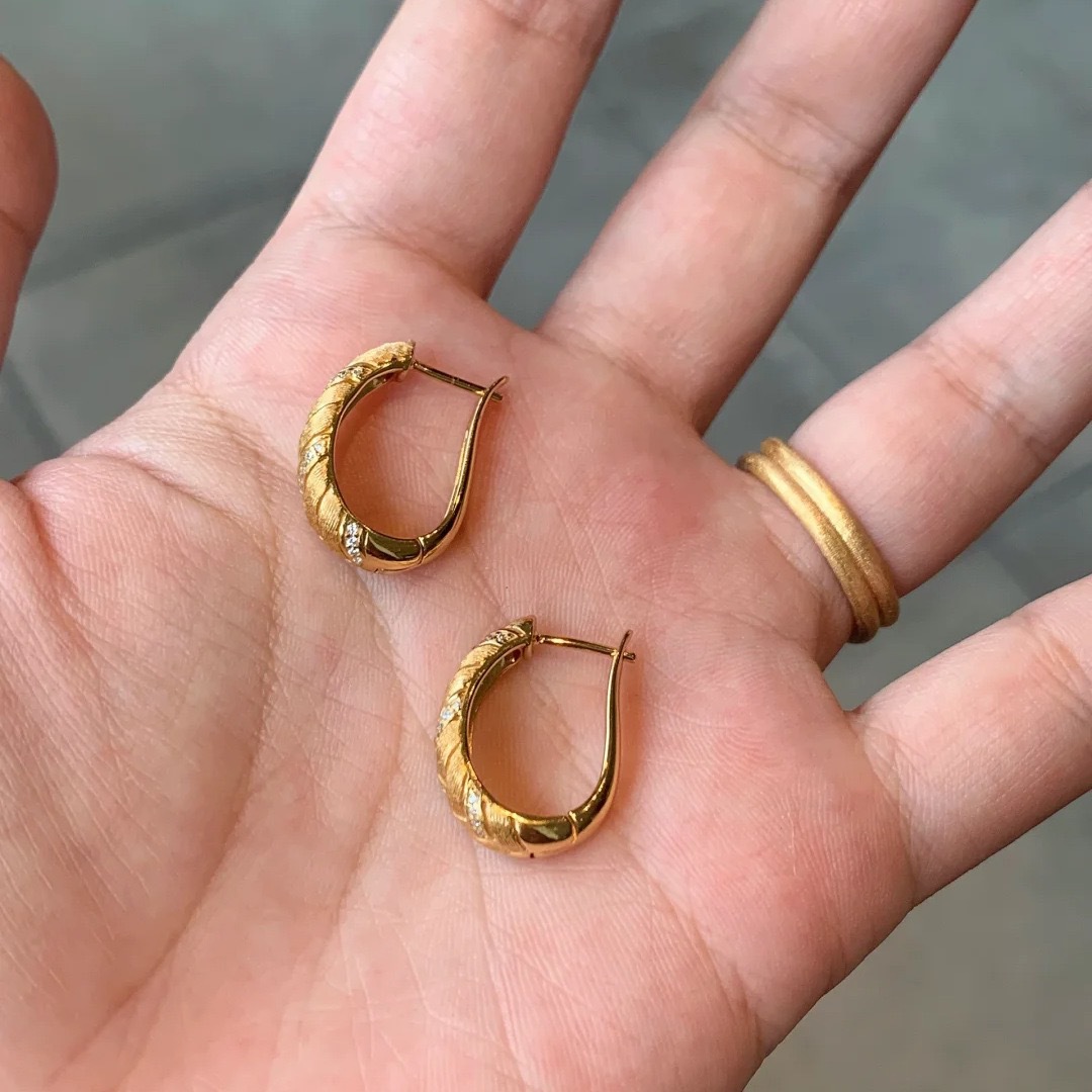 Bague large en forme de pointe de blé, style vintage, avec diamants scintillants pour femme_voghion.com