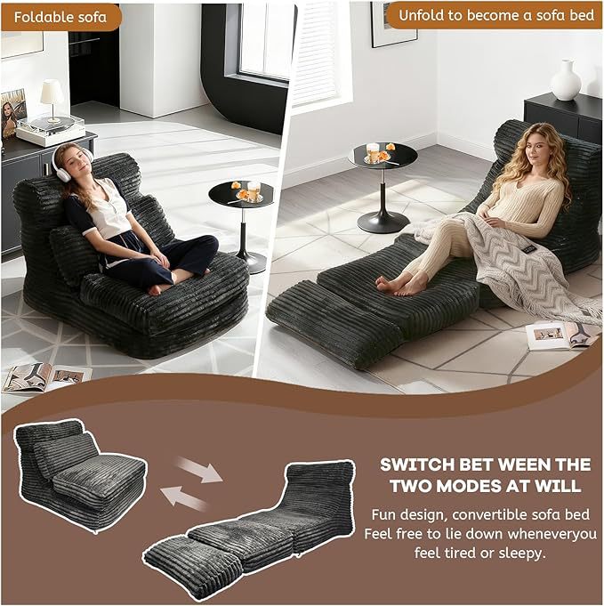 Amazon explosión sofá individual plegable sofá pequeño sofá de seda sin hueso sofá silla de lectura balcón