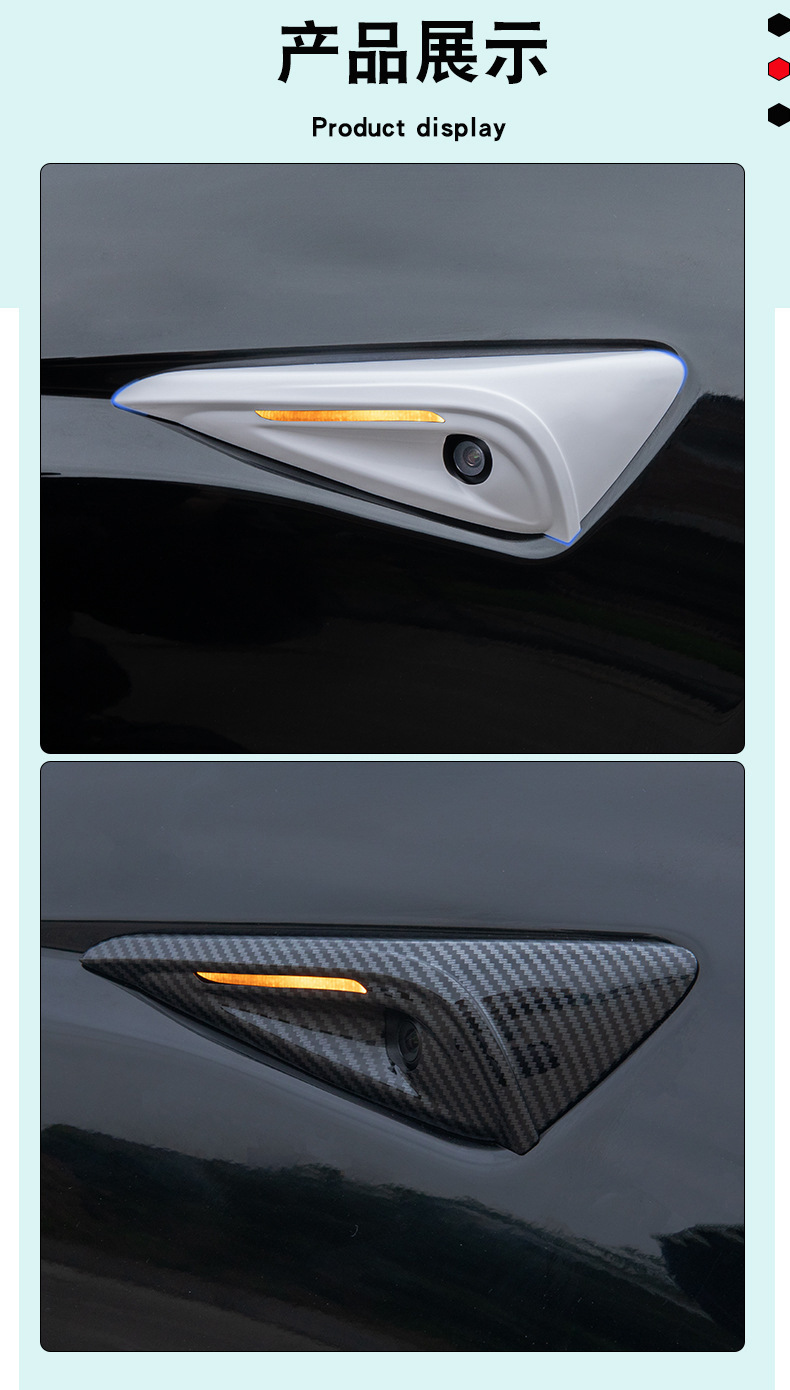 For Tesla Huanxin modelY Fender Full Coverage Camera Cover Huanxin Model3 Huanxin Y Modification