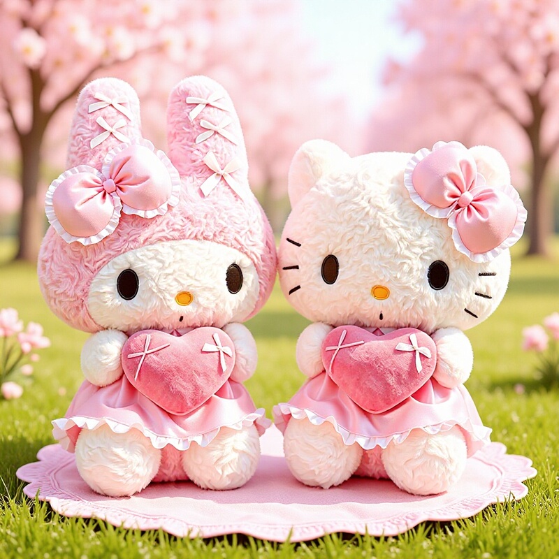 Cross-border hot-selling My Melody plush toy, TikTok version, drop-shipping available, KT cat doll