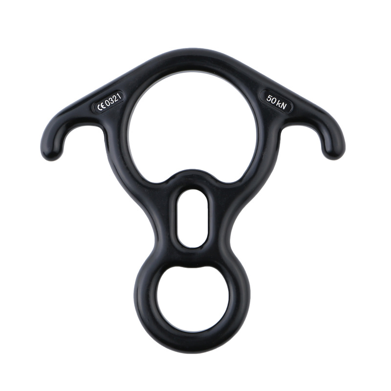 Horn-Shaped Figure-Eight Ring High-Altitude Descent Device Figure-Eight Ring Rapid Descent Device Descent Device Mountaineering Climbing Equipment