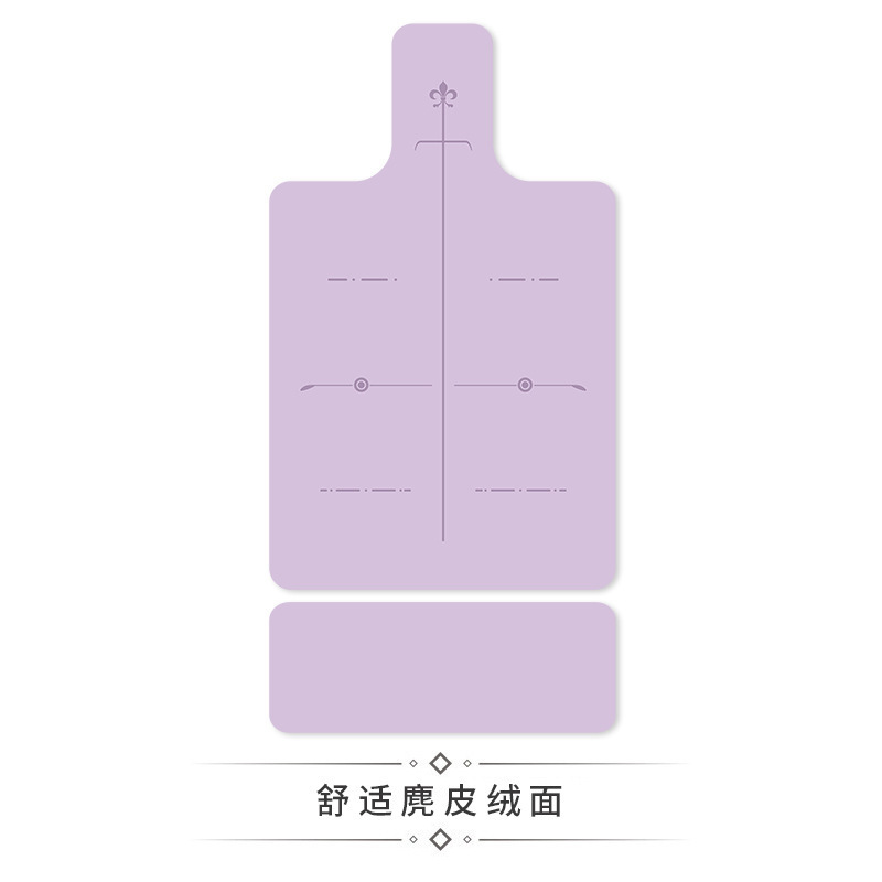 跨境麂皮绒印花普拉提核心床垫橡胶器械体位保护垫纯色瑜伽垫尾垫|undefined