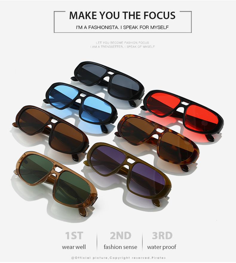 Trendy Aviator Toad Frame Sunglasses Retro High End Large Frame Anti Ultraviolet Sunglasses_voghion.com