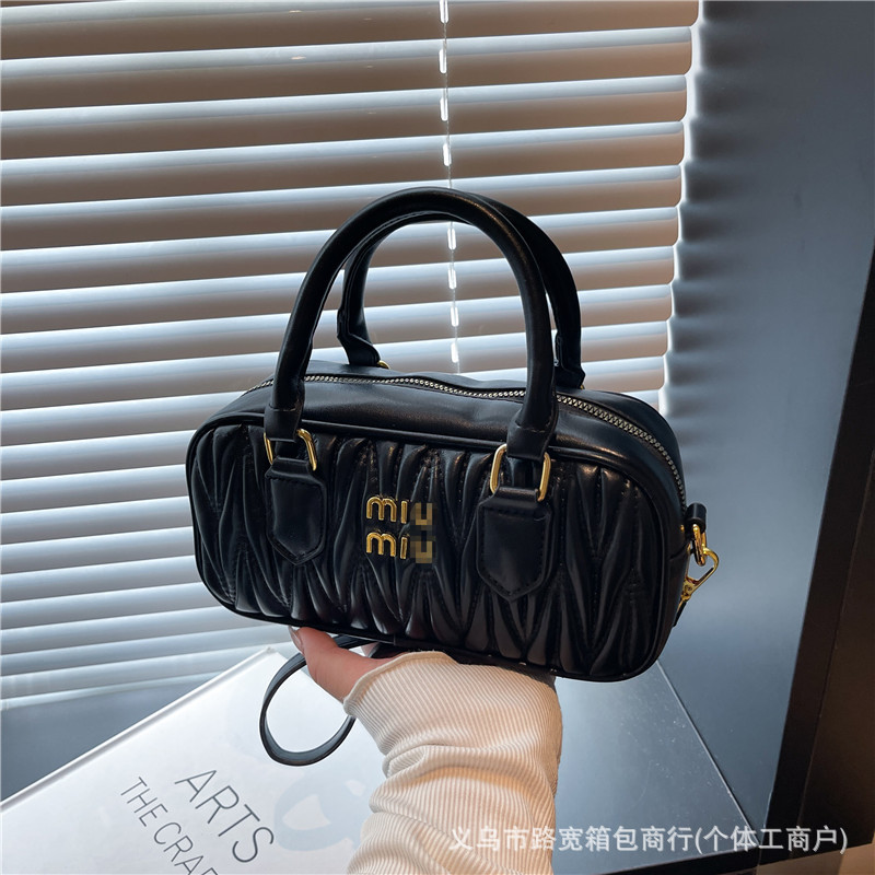 2025新款女士包包女士森萌潮流斜挎包保龄球包感单肩|undefined