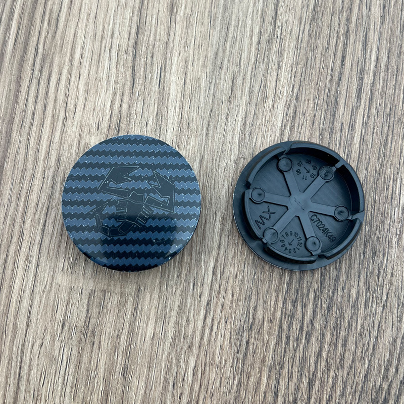 4x 50mm Fiat Abarth Nabendeckel Radkappen Carbon Pattern – Bild 2