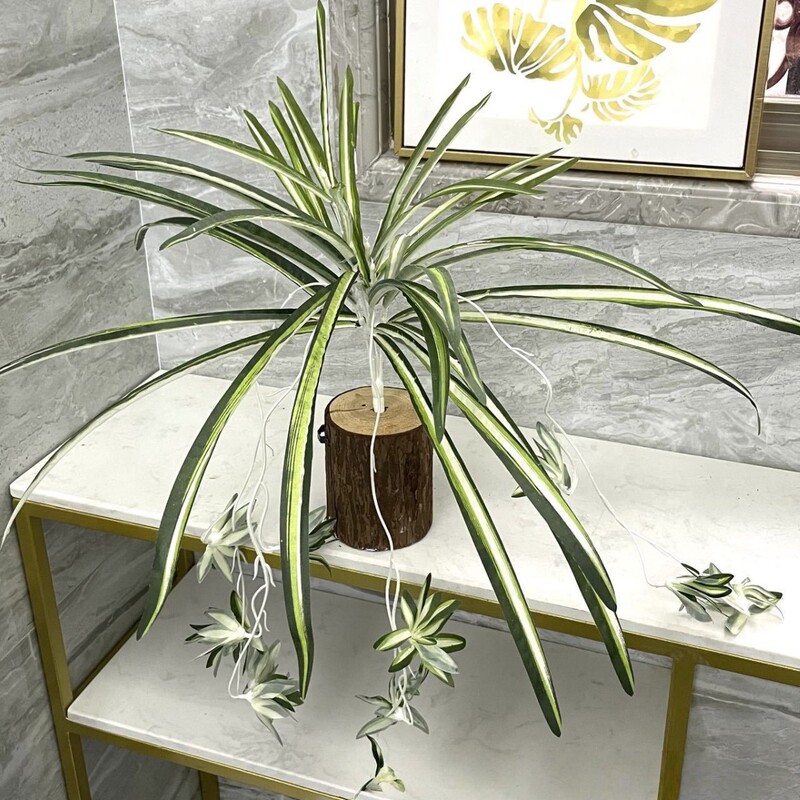 卸売模擬 5 フォークゴールドエッジ布ハンギングクローバー植物壁アクセサリーバンドル模擬造花装飾装飾品模擬花|undefined