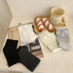 Ballet Stacking Stocking Women's Poll Boneless Breathable Socks White Socks Lace Mid-Tube Sweat-Absorbing Fashionable Ins Socks