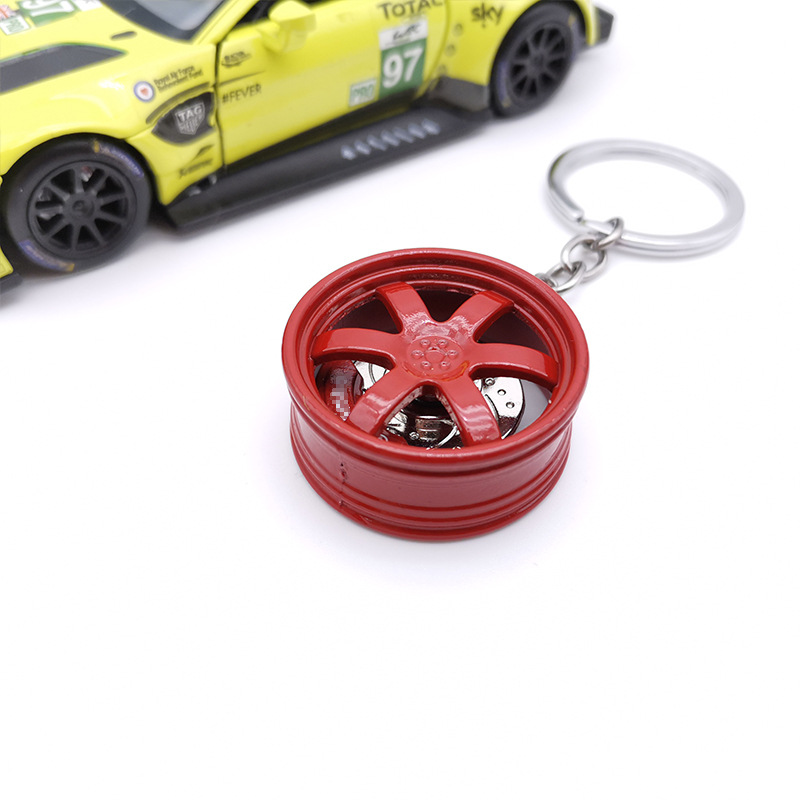 国境を越えた対外貿易TE37 BBSハブキーホルダー車ファン改造ブレーキディスク付き金属ハブ車ストラップ