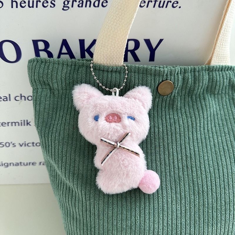 Colgante de dibujos animados cabeza inclinada oso de peluche colgante adorable oso muñeca bolso colgante accesorios colgante llave