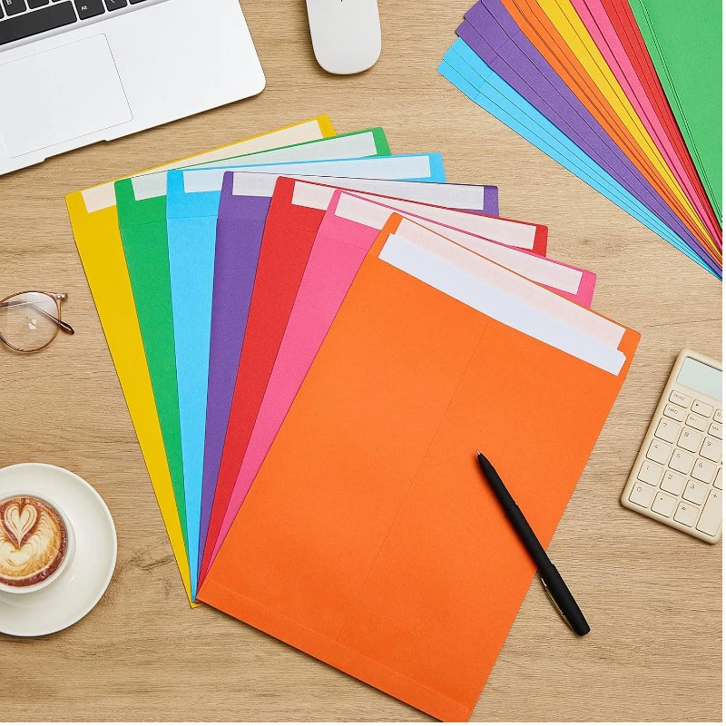 Amazon 9*12 Color Mail Envelope Chinese Large Self-adhesive Document Envelope Bag Malani Envelope Customized