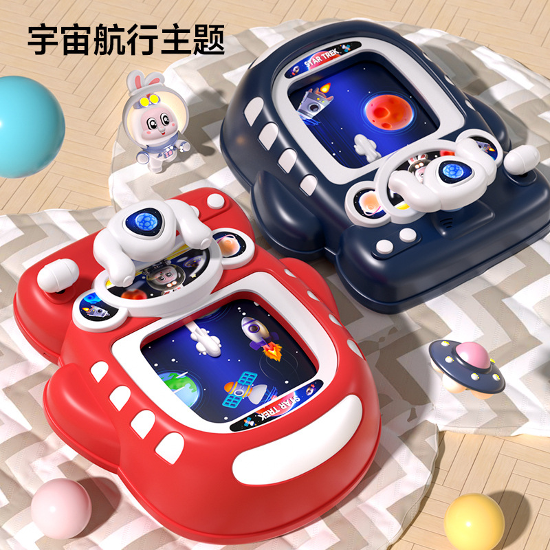 兒童太空闖關大冒險賽車遊戲機益智玩具2一3歲小男孩模擬開車玩具