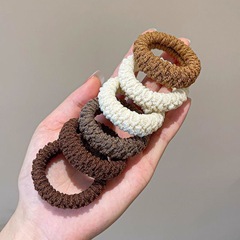 6根罐裝發繩加粗加厚高彈力無接縫皮筋不傷發扎頭毛巾圈耐用發圈