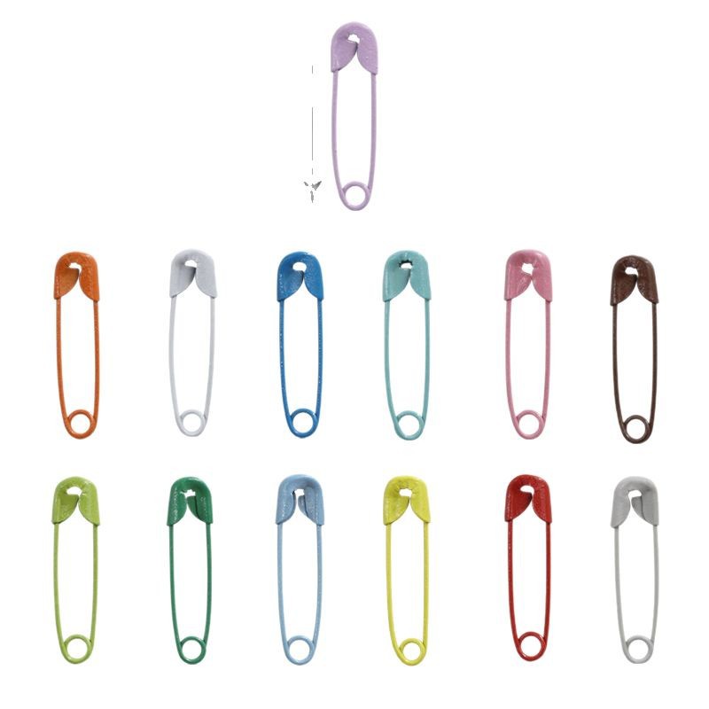 120 piezas de caja plana portátil multicolor tamaño pequeño pasador de seguridad 19mm de largo para decoración doméstica fijación de pasador pequeño