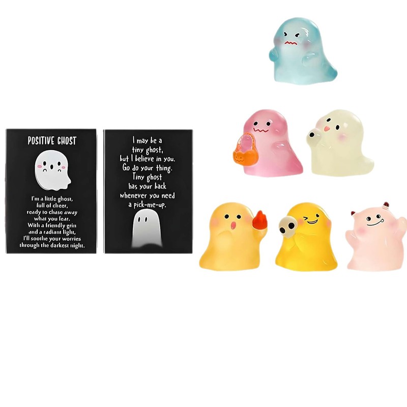 Glow in the Dark Mini Ghost Figures with Box夜光鬼魂盲盒|undefined