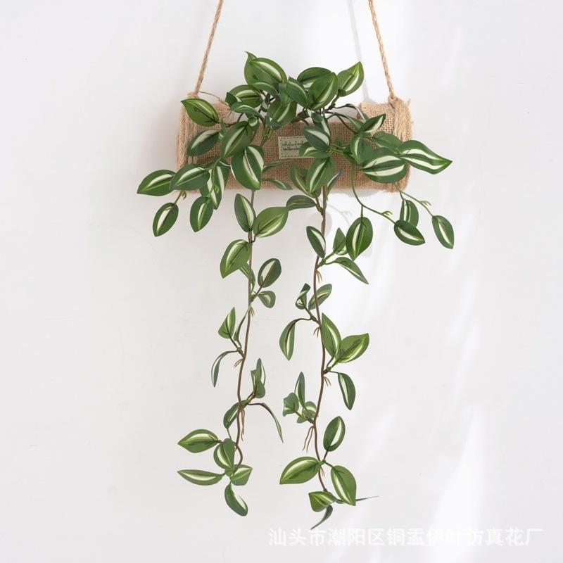 仿真绿植壁挂眼眉绿萝叶龟背跨境橱柜绿植摆件仿真植物藤条叶子|undefined