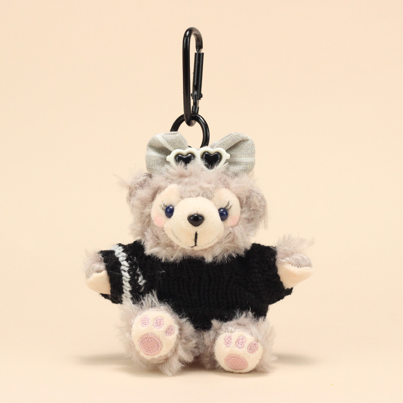 [흰색 소매 검정색 스웨터 + 흰색 안경] 메이메이 + 검정색 팔찌