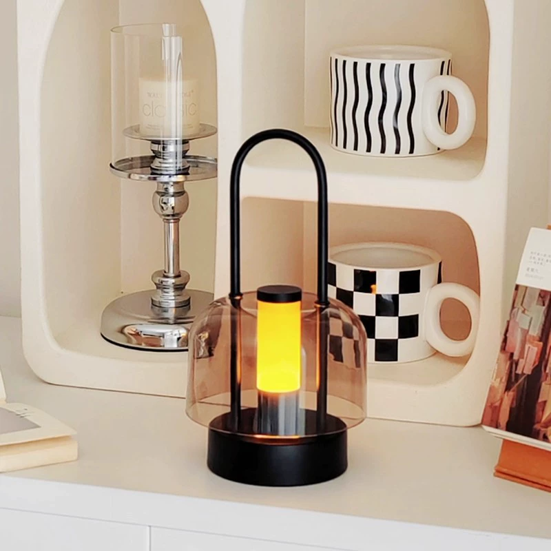 Handheld table lamp Creative touch, rechargeable ambient night light, 3-color mood