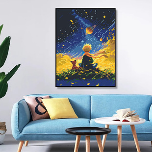 Cross-Stitch Manufacturer Tiktok Kuaishou Xiaohongshu Dropshipping 2025 New Thread Embroidery Living Room Embroidery Starry Sky Prince