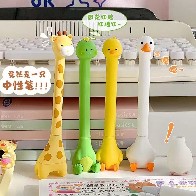 Cartoon cute high quality quick dry black rollerball pen with…