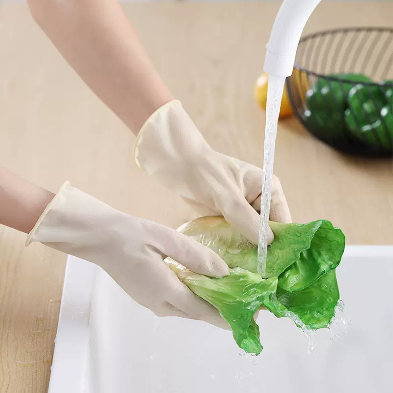 乳胶手套一次性食品级家务干活专用刷碗女厨房丁腈夏橡胶护手耐用