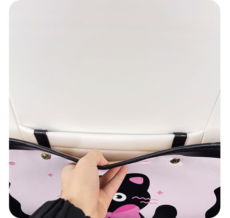 Cute Cat Cartoon Cute Car Seat Back Anti-kick Pad Simple and Comfortable Dirt-resistant Storage Bag Anti-kick Pad Anti-dirty Pad