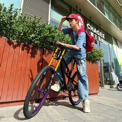 27.5inch スピードダウンヒルマウンテンバイクアルミ合金ソフトテールオイルブレーキ衝撃吸収マウンテンバイク自転車オフロード 12 スピード